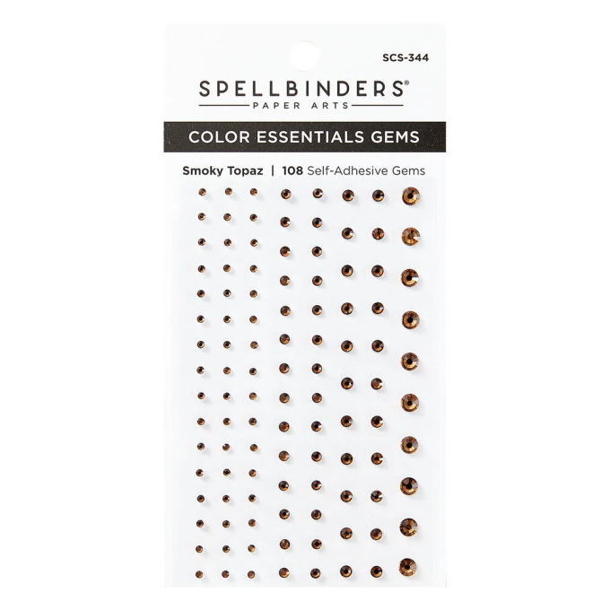 Spellbinders kleebitavad kivikesed, Smoky Topaz 108 tk