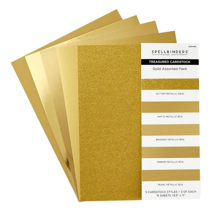 Spellbinders Gold Assortment, 15 lehte