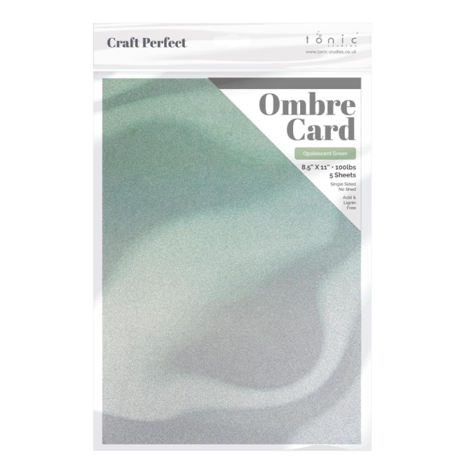 Craft Perfect glitterkartong Ombre Opalescent Green