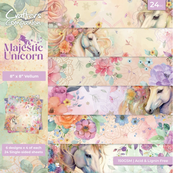 Disainpaberiplokk Vellum Majestic Unicorn