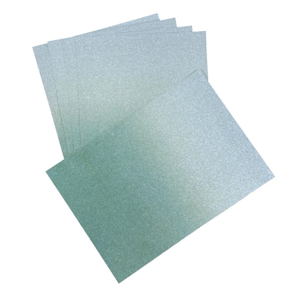 Craft Perfect glitterkartong Ombre Opalescent Green