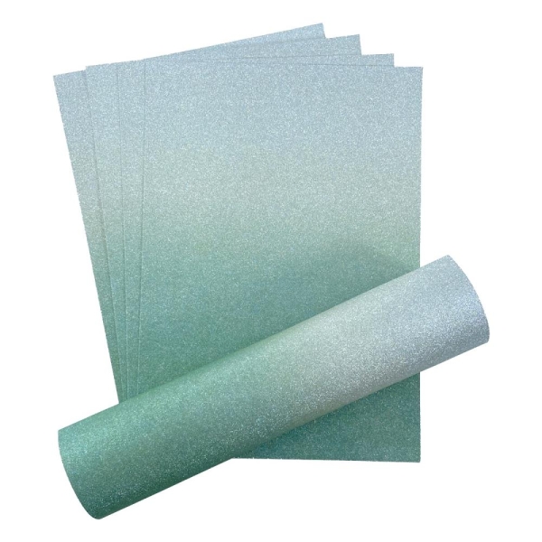 Craft Perfect glitterkartong Ombre Opalescent Green