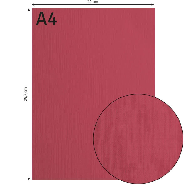 Tekstuurne kartong Blackberry, 216 g/m², A4