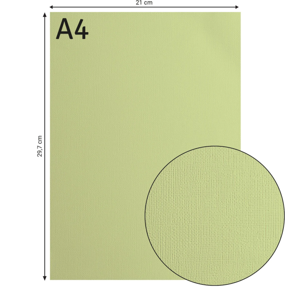 Tekstuurne kartong Anise, 216 g/m², A4